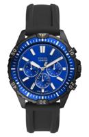 Fossil heren Garrett chronograaf zwart siliconen horloge FS5695