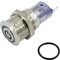 TRU COMPONENTS 702478 LAS2-GQF-11E/B/12V/N Vandalismebestendige druktoets 250 V/AC Blauw 1 stuk(s) - thumbnail