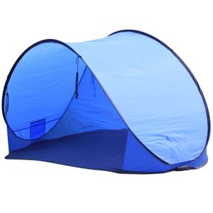 Beachshelter pop-up windscherm blauw 200 x 100 cm   -