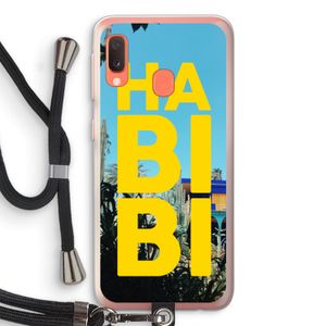 Habibi Majorelle : Samsung Galaxy A20e Transparant Hoesje met koord