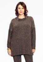 Yoek Trui met turtle neck LUREX | Goud | Maat 54/56