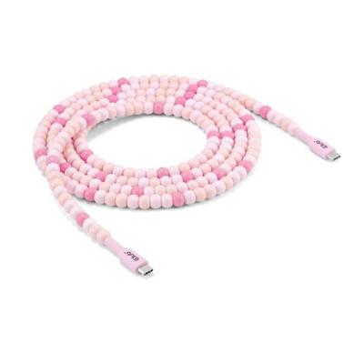 club3D CAC-3010 USB-C Adapter [1x USB-C stekker - 1x USB-C stekker] Pink 2 m