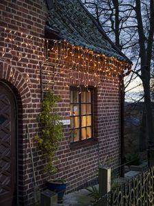 IJspegelverlichting voor buiten - Lang - 200 LED&apos;s - 2200K Amber - 5 meter - kerstverlichting - IP44