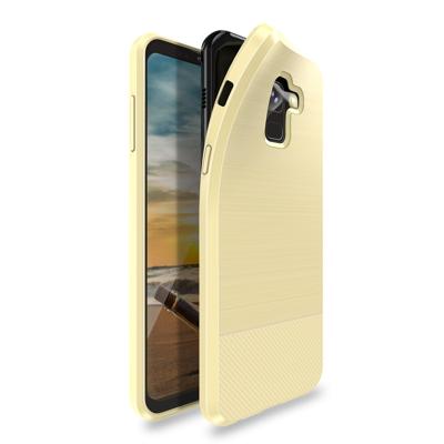 Samsung Galaxy A8 2018 | TPU Hoesje | Geborsteld Goud
