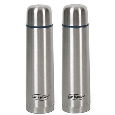 San Ignacio RVS thermosfles/isoleerkan 500 ml - 2x - voor warme / koude dranken onderweg