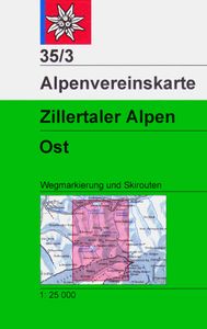 Wandelkaart 35/3 Alpenvereinskarte Zillertaler Alpen - Ost | Alpenvere