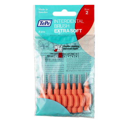 TePe TePe Interdentale Ragers Extra Soft 0.5 mm lichtrood - 8 stuks