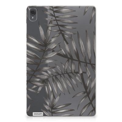 Lenovo Tab P11 | P11 Plus | Siliconen hoesje | Leaves Grey Lenovo Tab P11 | P11 Plus | Siliconen hoesje | Leaves Grey