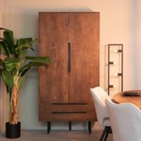 LABEL51 Opbergkast 'Rio' Espresso Mangohout, 200 x 100cm