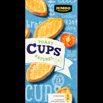 Jumbo Toast Cups Naturel 130 g