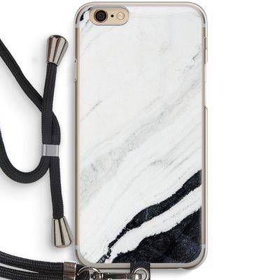 Elegante marmer: iPhone 6 / 6S Transparant Hoesje met koord