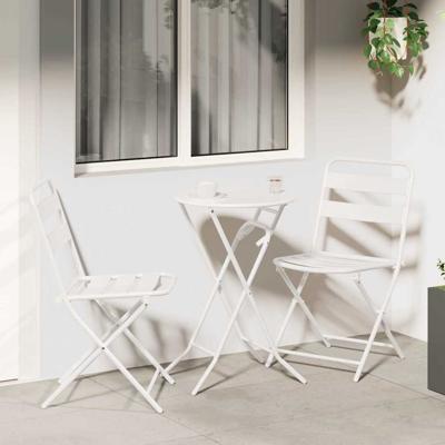 Bistroset 3 pcs Wit Staal
