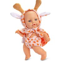 Berjuan babypop junior pluche 24 cm wit/oranje - thumbnail