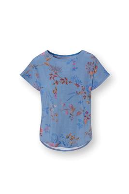 Pip Studio Tatum Top Korte Mouw Bodhi Flower Blauw S