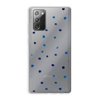 Blauwe stippen: Samsung Galaxy Note 20 / Note 20 5G Transparant Hoesje