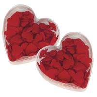200x stuks luxe velours strooihartjes rood - valentijn versiering / decoratie - strooiblaadjes