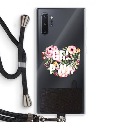 GRL PWR Flower: Samsung Galaxy Note 10 Plus Transparant Hoesje met koord