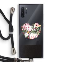 GRL PWR Flower: Samsung Galaxy Note 10 Plus Transparant Hoesje met koord