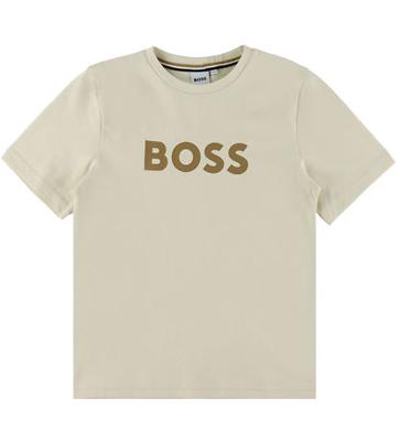 Hugo Boss Logo T-Shirt Kids Beige - Maat 15/16 jaar - Kleur: Beige | Soccerfanshop