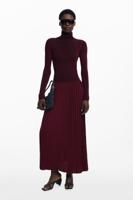 Geplisseerde lange jurk - RED - L