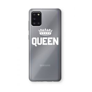 Queen zwart: Samsung Galaxy A31 Transparant Hoesje