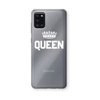 Queen zwart: Samsung Galaxy A31 Transparant Hoesje