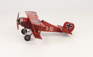 Miniatuurmodel Tin vliegtuig Rode Baron