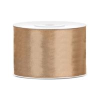 Partydeco Cadeaulint - goud - 5 cm x 25 meter - satijn - sierlint - inpakken - decoratie
