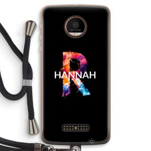 Abstract Spectrum: Motorola Moto Z Force Transparant Hoesje met koord