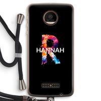 Abstract Spectrum: Motorola Moto Z Force Transparant Hoesje met koord