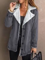 Buckle Casual Plain Denim Jacket