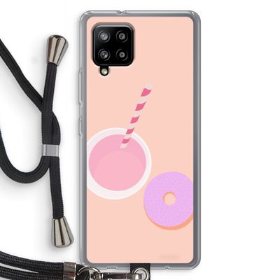 Donut: Samsung Galaxy A42 5G Transparant Hoesje met koord