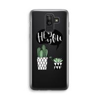 Hey you cactus: Samsung Galaxy J8 (2018) Transparant Hoesje