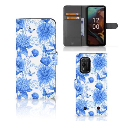 Hoesje voor Nokia XR21 Flowers Blue
