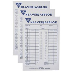 Klaverjassen Scoreblok - 3x - 50 vellen - papier