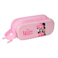 Pennenetui met 2 vakken Minnie Mouse Roze 21 x 8 x 6 cm 3D