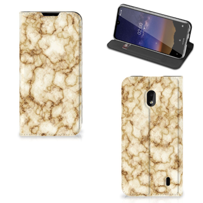 Nokia 2.2 | Standcase | Marmer Goud