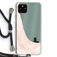 Peach bath: Pixel 5a 5G Transparant Hoesje met koord