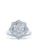 David Morris bague en or blanc 18ct pavée de diamants - Argent