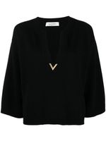 Valentino Garavani pull VLogo en cachemire - Noir