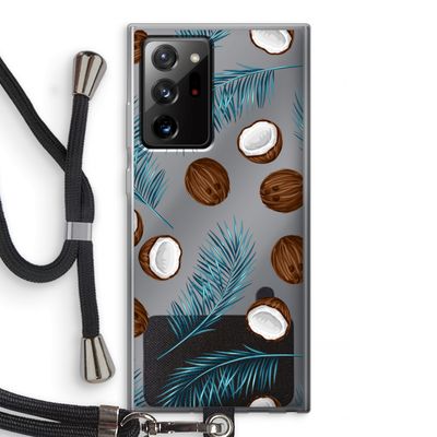 Kokosnoot roze: Samsung Galaxy Note 20 Ultra / Note 20 Ultra 5G Transparant Hoesje met koord