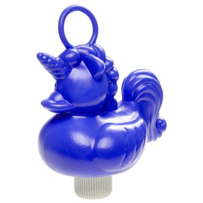 Duckiez eenhoorn badeendje badspeelgoed - blauw - 15 x 7 cm - Met oogje voor het hengelspel