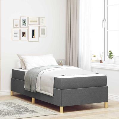 Boxspring bed Anders Donkergrijs 100 x 200 cm Stof