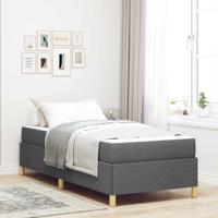 Boxspring bed Anders Donkergrijs 100 x 200 cm Stof