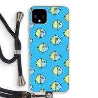 Visjes: Pixel 4 Transparant Hoesje met koord