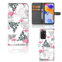 Xiaomi Redmi Note 11 Pro 5G/4G | Telefoonhoesje | Met pasjeshouder | Flamingo Triangle