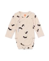 HEMA Siepie En Takkie Newborn Meegroei Overslagromper Rib Ecru (ecru)
