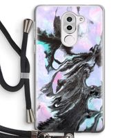 Pastel zwart: Honor 6X Transparant Hoesje met koord