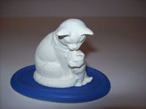 Volatile Poes met kind met onderlegger (1 Set)