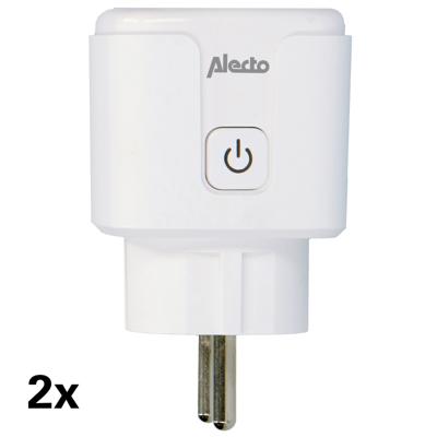 Alecto SMART-PLUG10 - Smart wifi tussenstekker, 16A, 3680W, 2 pack, wit
